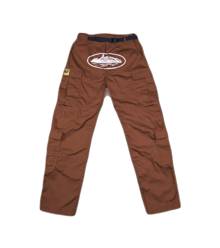 Corteiz Guerillaz Cargo Pants in Brown Corteiz Guerillaz Cargo Pants in Brown