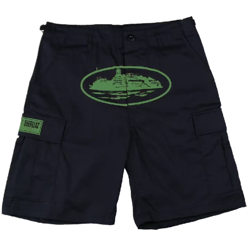 Corteiz Guerillaz Black/Green Shorts Corteiz Guerillaz Black/Green Shorts