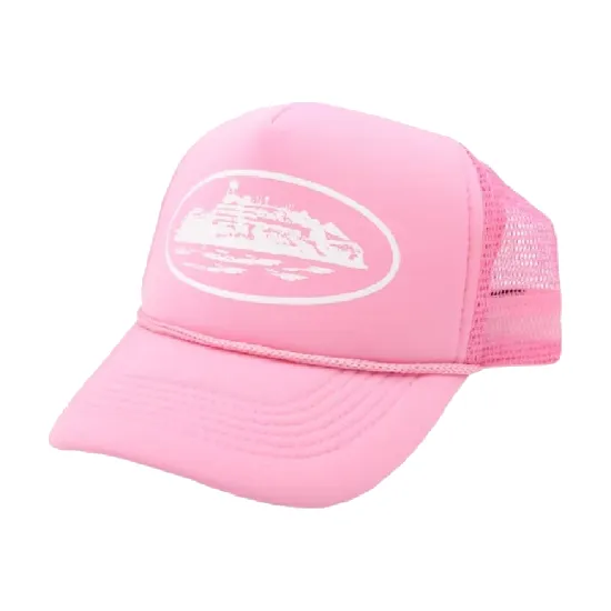 Corteiz Alcatraz Pink Trucker Hat Corteiz Alcatraz Pink Trucker Hat