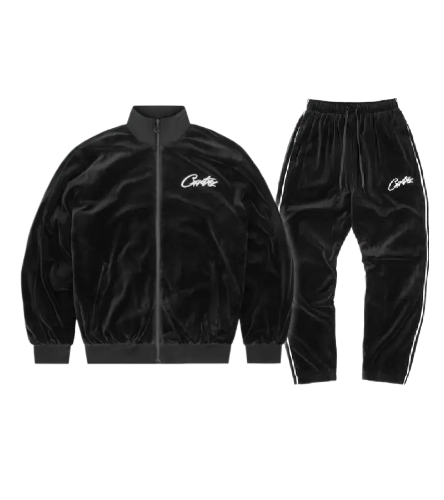 Corteiz VVS Velour Black Tracksuit Corteiz VVS Velour Black Tracksuit