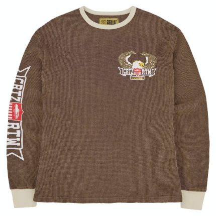 Corteiz Dipnet Waffle Sleeve Sweatshirt – Brown