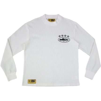 Corteiz 4 Starz Alcatraz Long Sleeve – White