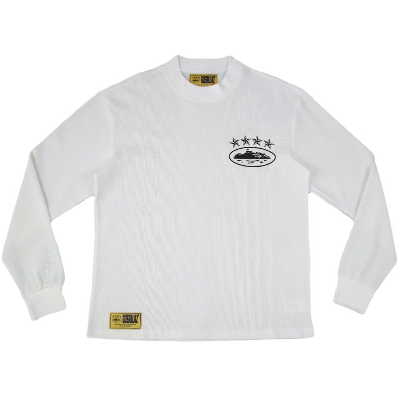 Corteiz 4 Starz Alcatraz Long Sleeve – White