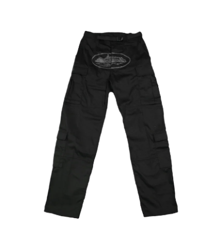 Corteiz Guerillaz Cargos in Triple Black
