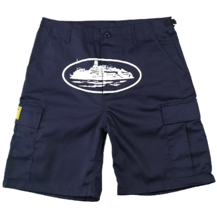 Corteiz Guerillaz Shorts in Navy Blue
