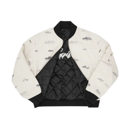 Corteiz Reversible Bomber Jacket Off-White and Black