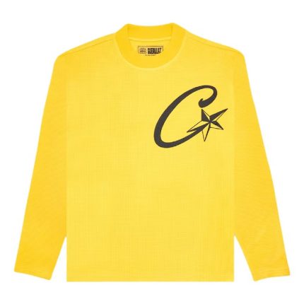 Corteiz C Starz Waffle L/S Yellow Sweatshirt