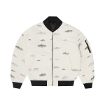 Corteiz Reversible Bomber Jacket Off-White and Black