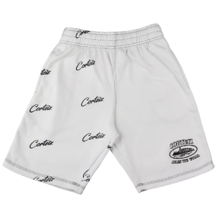 Corteiz Division Shorts in White VIP