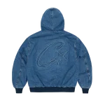 Corteiz Embossed C-Star Denim Work Jacket Blue