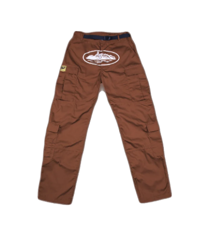 Corteiz Guerillaz Cargo Pants in Brown