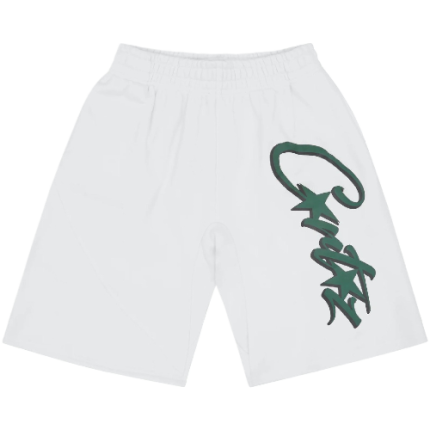 Corteiz Allstarz Shorts in White/Green