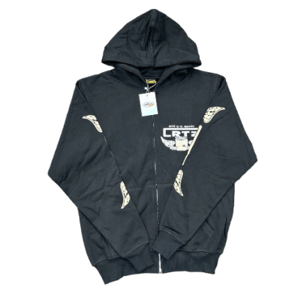 Corteiz Gasolina Black Zip-Up Tracksuit