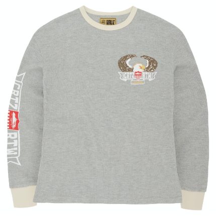 Corteiz Dipset Eagle Waffle Longsleeve Grey Sweatshirt