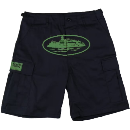 Corteiz Guerillaz Black/Green Shorts