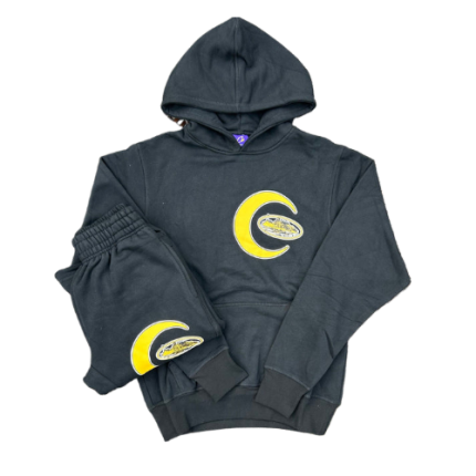 Corteiz Alcatraz Moon Black/Yellow Tracksuit