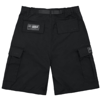 Corteiz Alcatraz Cargo Shorts in Triple Black VIP