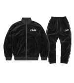 Corteiz VVS Velour Black Tracksuit