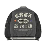 Corteiz US vs Dem Varsity Jacket Grey