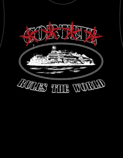 Corteiz 4Starz Alcatraz Black T-Shirt