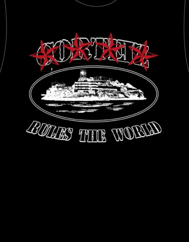 Corteiz 4Starz Alcatraz Black T-Shirt