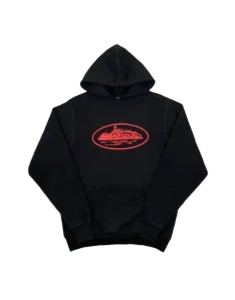Corteiz Alcatraz Hoodie Black/Red