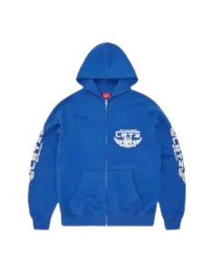 Corteiz Gasolina Double Zip Hoodie Royal Blue