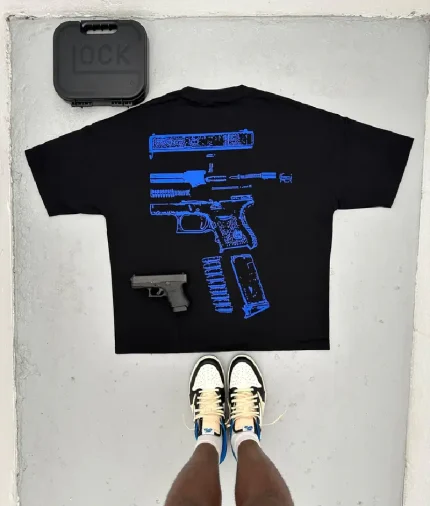 In Glock We Trust Oversized T-Shirt Black/Blue