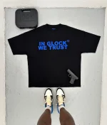 In Glock We Trust Oversized T-Shirt Black/Blue