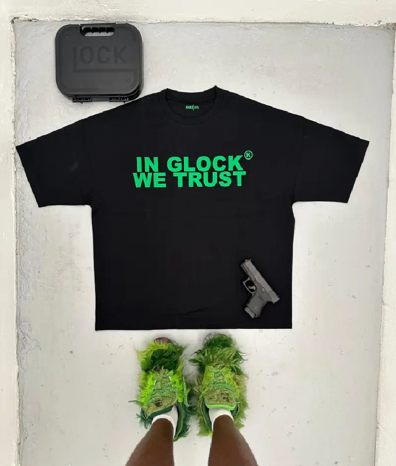 In Glock We Trust Oversized T-Shirt Black/Green In Glock We Trust Oversized T-Shirt Black/Green
