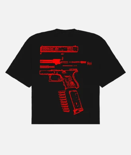 In Glock We Trust Oversized T-Shirt Black/Red