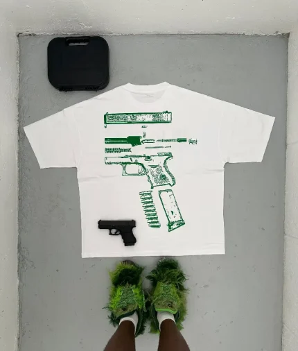 In Glock We Trust Oversized T-Shirt White/Green