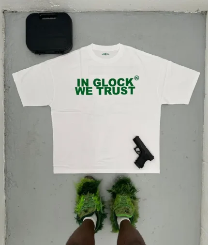 In Glock We Trust Oversized T-Shirt White/Green