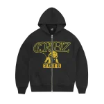 LION VARSITY ZIP HOODIE [BLACK]