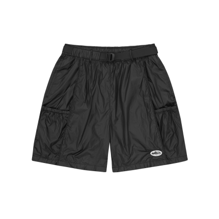 Alcatraz Nylon Patch Shorts – Black