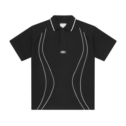 Island Pique Polo Shirt – Black