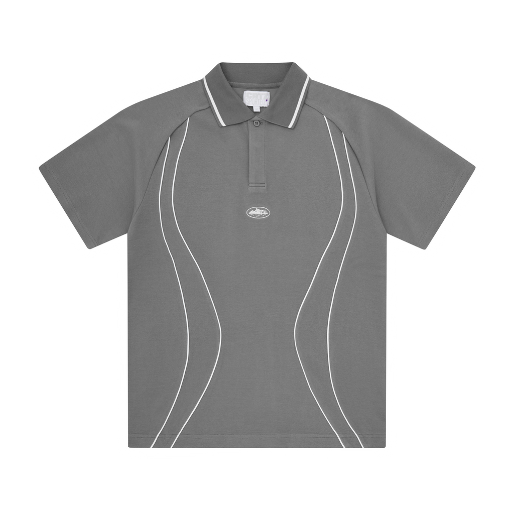Island Piped Polo Shirt – Grey Island Piped Polo Shirt – Grey