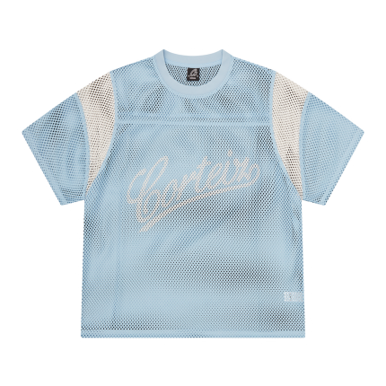 OPEN MESH PANEL JERSEY [BABY BLUE/WHITE]
