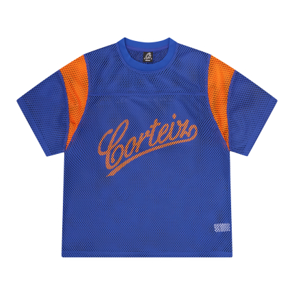 OPEN MESH PANEL JERSEY [BLUE/ORANGE]