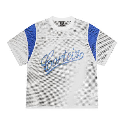 OPEN MESH PANEL JERSEY [WHITE/BLUE]